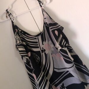 Woman’s Mlle Gabrielle spring Stylish Black and Pink Women's Top